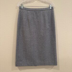 Vintage Pendleton Wool+Silk Blend Gray Women's Skirt